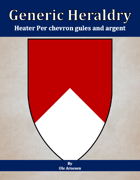Generic Heraldry: Heater Per chevron gules and argent