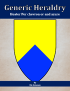 Generic Heraldry: Heater Per chevron or and azure