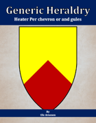 Generic Heraldry: Heater Per chevron or and gules
