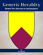 Generic Heraldry: Heater Per chevron or and purpure