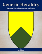 Generic Heraldry: Heater Per chevron or and vert