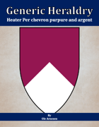 Generic Heraldry: Heater Per chevron purpure and argent