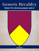 Generic Heraldry: Heater Per chevron purpure and or