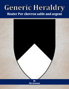 Generic Heraldry: Heater Per chevron sable and argent