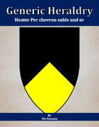 Generic Heraldry: Heater Per chevron sable and or