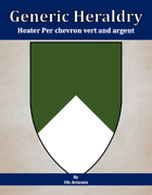 Generic Heraldry: Heater Per chevron vert and argent