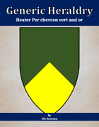 Generic Heraldry: Heater Per chevron vert and or