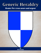 Generic Heraldry: Heater Per cross azure and argent