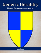 Generic Heraldry: Heater Per cross azure and or