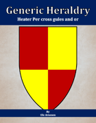 Generic Heraldry: Heater Per cross gules and or