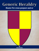 Generic Heraldry: Heater Per cross purpure and or