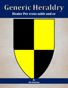 Generic Heraldry: Heater Per cross sable and or