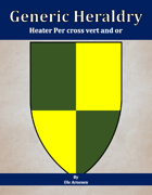 Generic Heraldry: Heater Per cross vert and or
