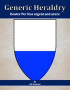 Generic Heraldry: Heater Per fess argent and azure