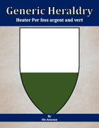 Generic Heraldry: Heater Per fess argent and vert