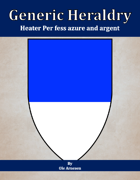 Generic Heraldry: Heater Per fess azure and argent