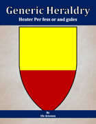 Generic Heraldry: Heater Per fess or and gules