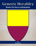 Generic Heraldry: Heater Per fess or and purpure