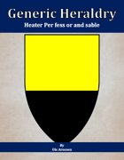 Generic Heraldry: Heater Per fess or and sable