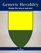 Generic Heraldry: Heater Per fess or and vert