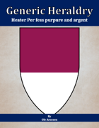 Generic Heraldry: Heater Per fess purpure and argent