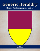 Generic Heraldry: Heater Per fess purpure and or