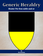 Generic Heraldry: Heater Per fess sable and or