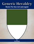 Generic Heraldry: Heater Per fess vert and argent