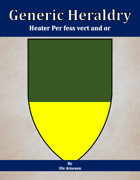 Generic Heraldry: Heater Per fess vert and or