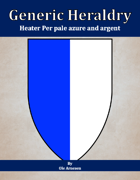 Generic Heraldry: Heater Per pale azure and argent