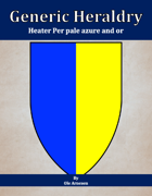 Generic Heraldry: Heater Per pale azure and or
