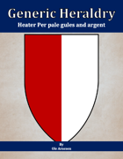Generic Heraldry: Heater Per pale gules and argent