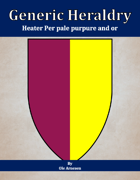 Generic Heraldry: Heater Per pale purpure and or