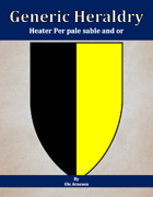 Generic Heraldry: Heater Per pale sable and or