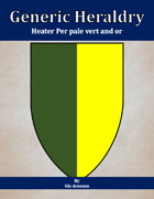 Generic Heraldry: Heater Per pale vert and or