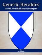 Generic Heraldry: Heater Per saltire azure and argent