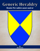 Generic Heraldry: Heater Per saltire azure and or