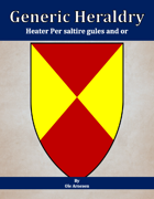 Generic Heraldry: Heater Per saltire gules and or