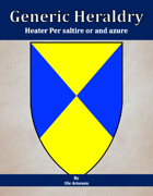 Generic Heraldry: Heater Per saltire or and azure