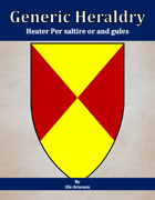 Generic Heraldry: Heater Per saltire or and gules
