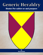 Generic Heraldry: Heater Per saltire or and purpure