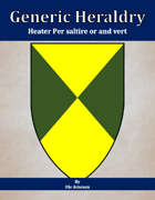 Generic Heraldry: Heater Per saltire or and vert
