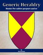 Generic Heraldry: Heater Per saltire purpure and or