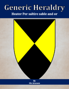 Generic Heraldry: Heater Per saltire sable and or