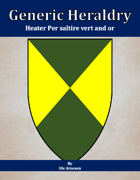 Generic Heraldry: Heater Per saltire vert and or