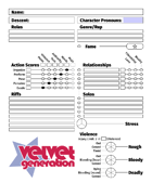 Velvet Generation: Demo Tapes Character Sheet