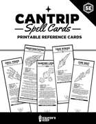 Printable Cantrip Spell Cards (Black and White)