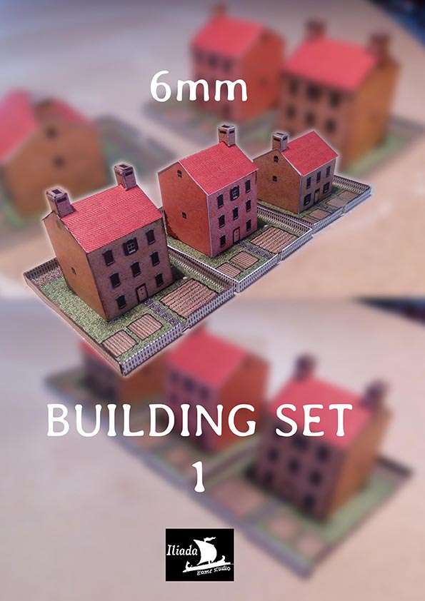 6mm Houses set 1 - IliadaGameStudio | PAPER BUILDINGS | DriveThruRPG