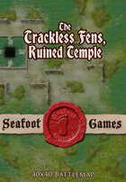Seafoot Games - Trackless Fens Swamp, the Ruined Temple (40x40 Battlemap)