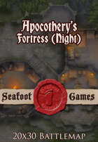 Seafoot Games - Apocothery's Fortress, Night (20x30 Battlemap)